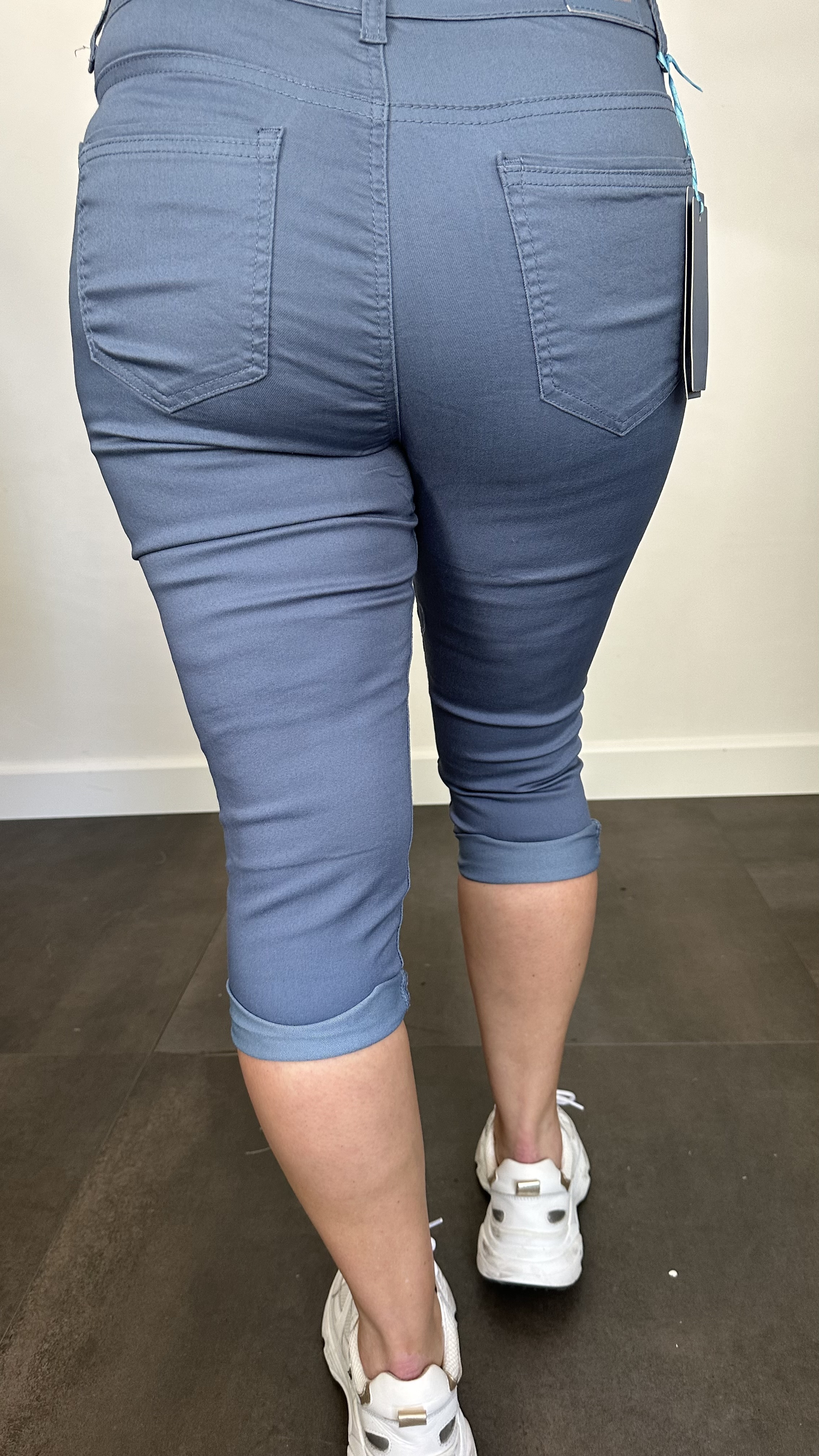 Capri stretch broek B.S. Jeans blauw