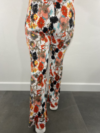 palazzo broek gebloemd rood