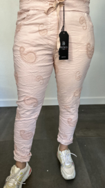 Joggjeans paisley geborduurd roze