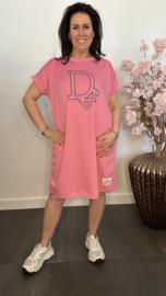 Sweaterdress Dianne bling Pink