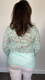 Kanten top Jill mint SALE