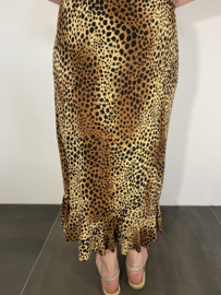 Overslag rok  new cheeta bruin