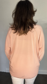 Top met strik travel oud roze