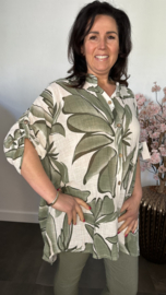 Blouse Kenzi gebloemd Army