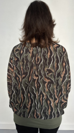 Blouse met boord flames army