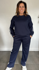 Comfy pak met dubbele bies marine