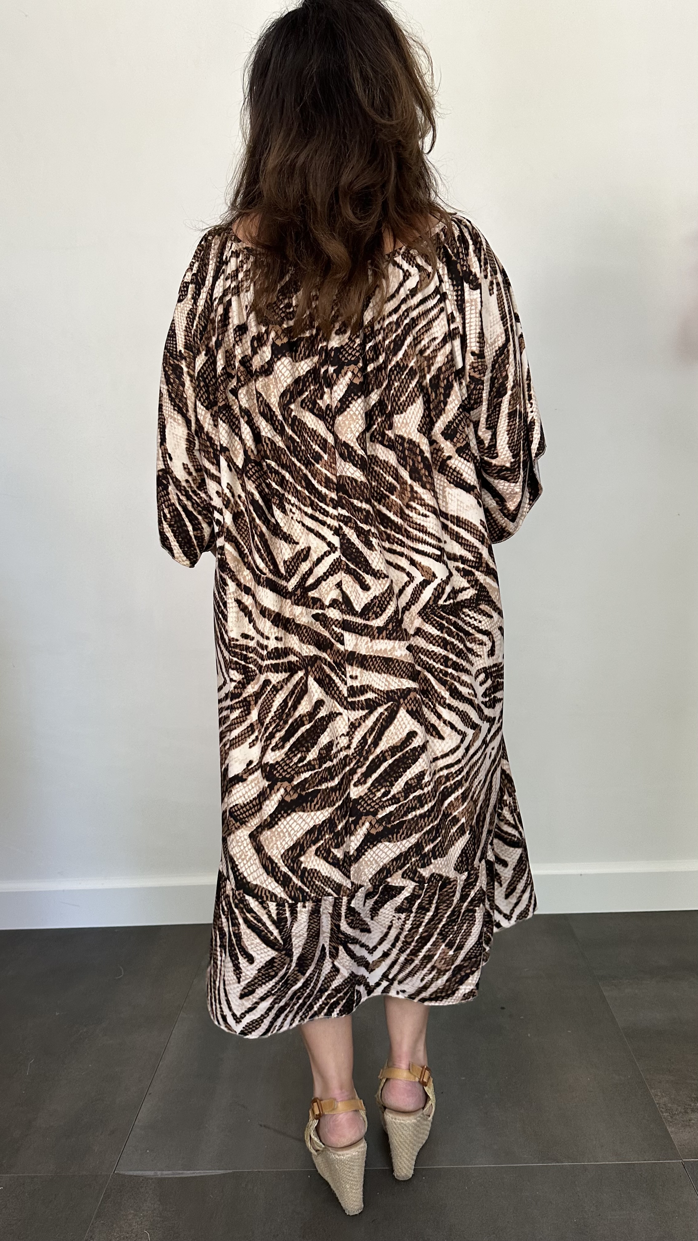 Jurk Aletta soft tijger snake +SIZE