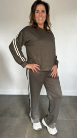 Comfy pak met dubbele bies army