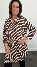 Tuniek zebra soft +SIZE bruin