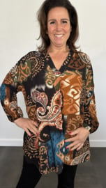 Blouse claire paisley zwart