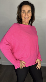 Trui Wendy met ruche Fuchsia