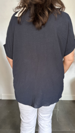 Shirt Kiki met knopen Marine
