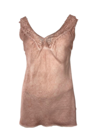 Hemd met kant roze SALE
