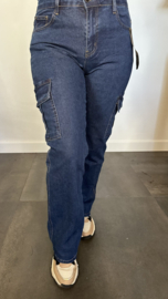 B.S. Cargo / high waist jeans denim blue