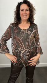 Voile blouse Oriana leaves Army