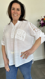 Blouse met kant Steffie wit