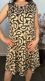 Hemdjurk Graphic zwart/camel