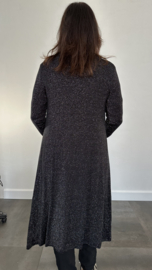 Lang vest viki zilver glitter zwart SALE