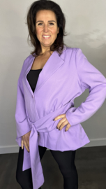 Blazer met strik +SIZE lila SALE