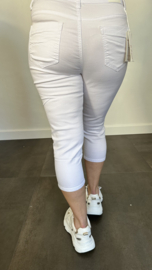 Capri stretch broek B.S. wit