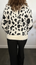 Gebreid vest Panter Ecru