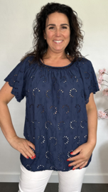 Broderie blouse Olivia Marine