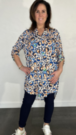 Tuniek Liz panter blauw