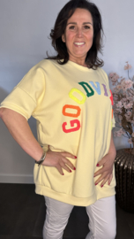 Sweatshirts Good vibes Geel