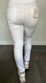 B.S. stretch broek wit