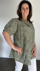 Blouse Isabella bling army +SIZE