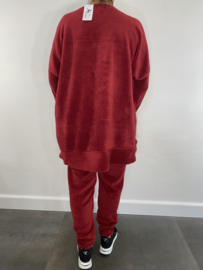 2-Delig fluffy pak bordeaux