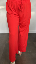 Pallazzo broek Premium travel rood SALE