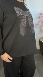 Comfy pak glitter Strik Zwart