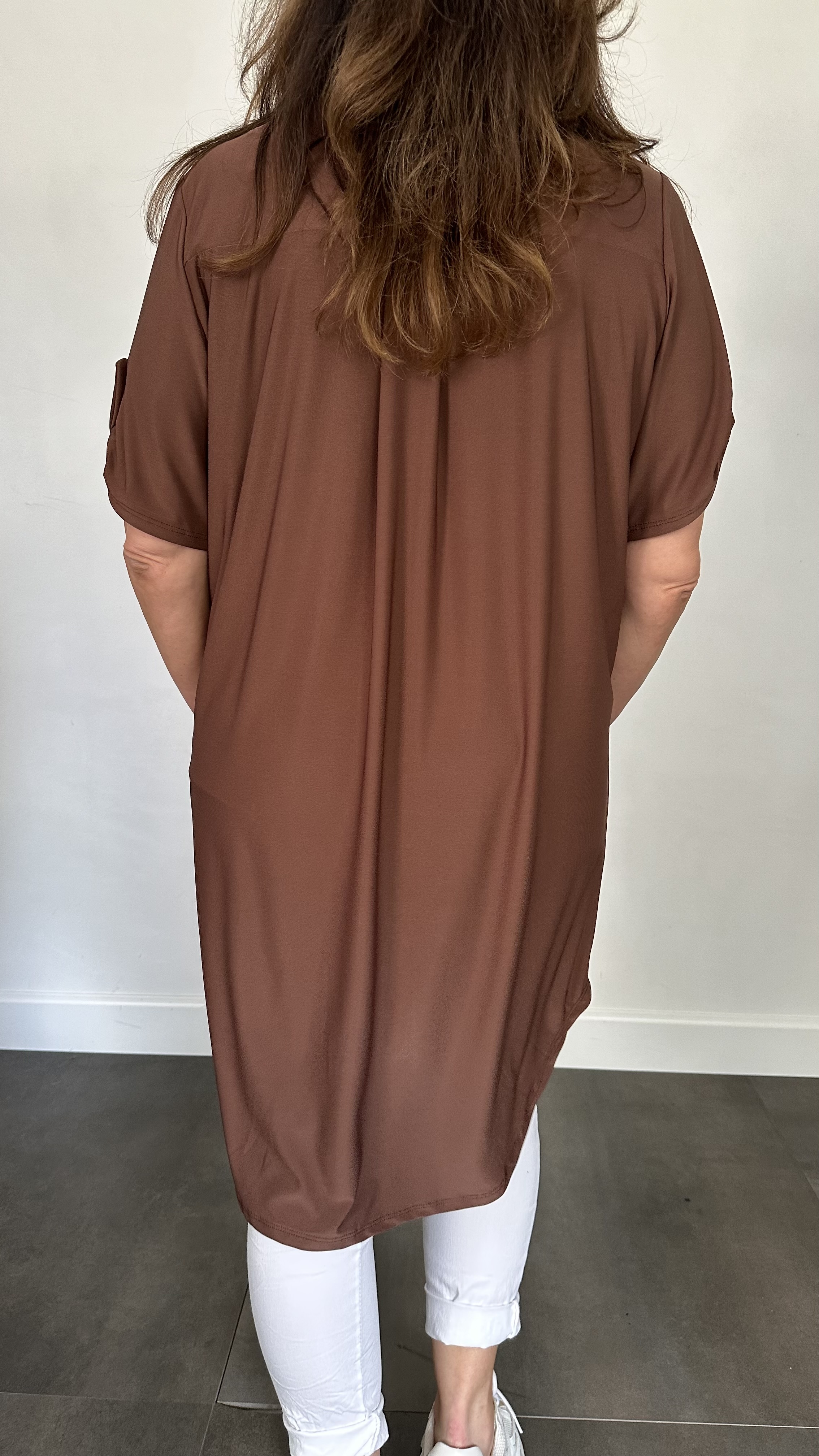 Tuniek liz korte mouw bruin