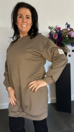 Tuniek/jurk zilver glitter Taupe