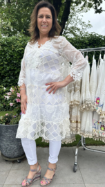 Tuniek Delilah kant/ voile ecru SALE