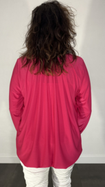 Ballon shirt travel met elastiek fuchsia (donker)