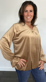 Velvet top Bianca +SIZE camel