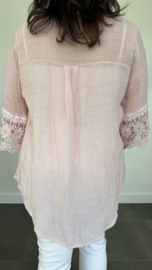 Blouse met kant Summer roze