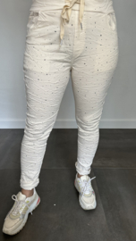 Joggjeans silver sparkle ecru