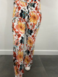 palazzo broek gebloemd rood