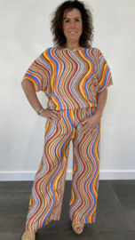 2-Delig comfy pak coloured wave oranje SALE