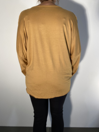 T-shirt Vera lange mouw  camel
