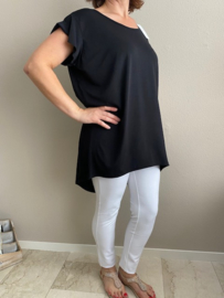 Shirt met koord zwart