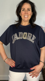 Sweatshirt J'adore panter/ bling Marine