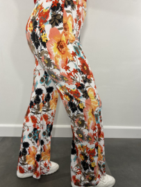 palazzo broek gebloemd rood