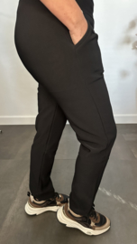 Tregging met fleece gevoerd en glitter detail Zwart
