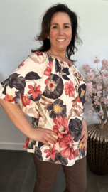 Blouse Fleur gebloemd Zwart