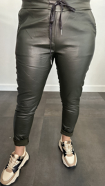 Joggjeans Leatherlook coating army