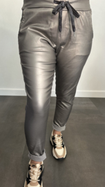 Joggjeans Leatherlook coating zilver/taupe